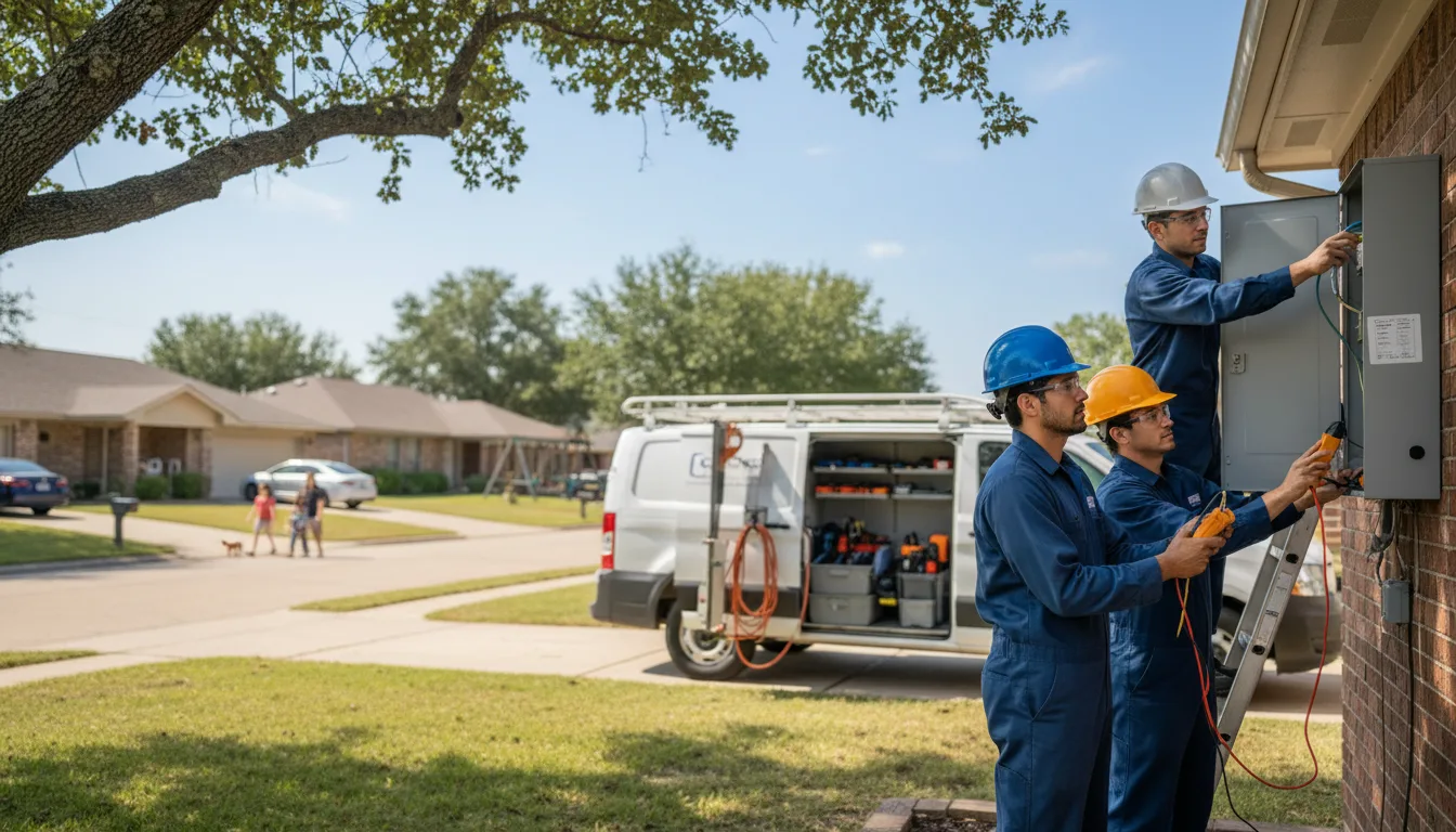 Certified electrician providing emergency electrical services in Oakland, TX